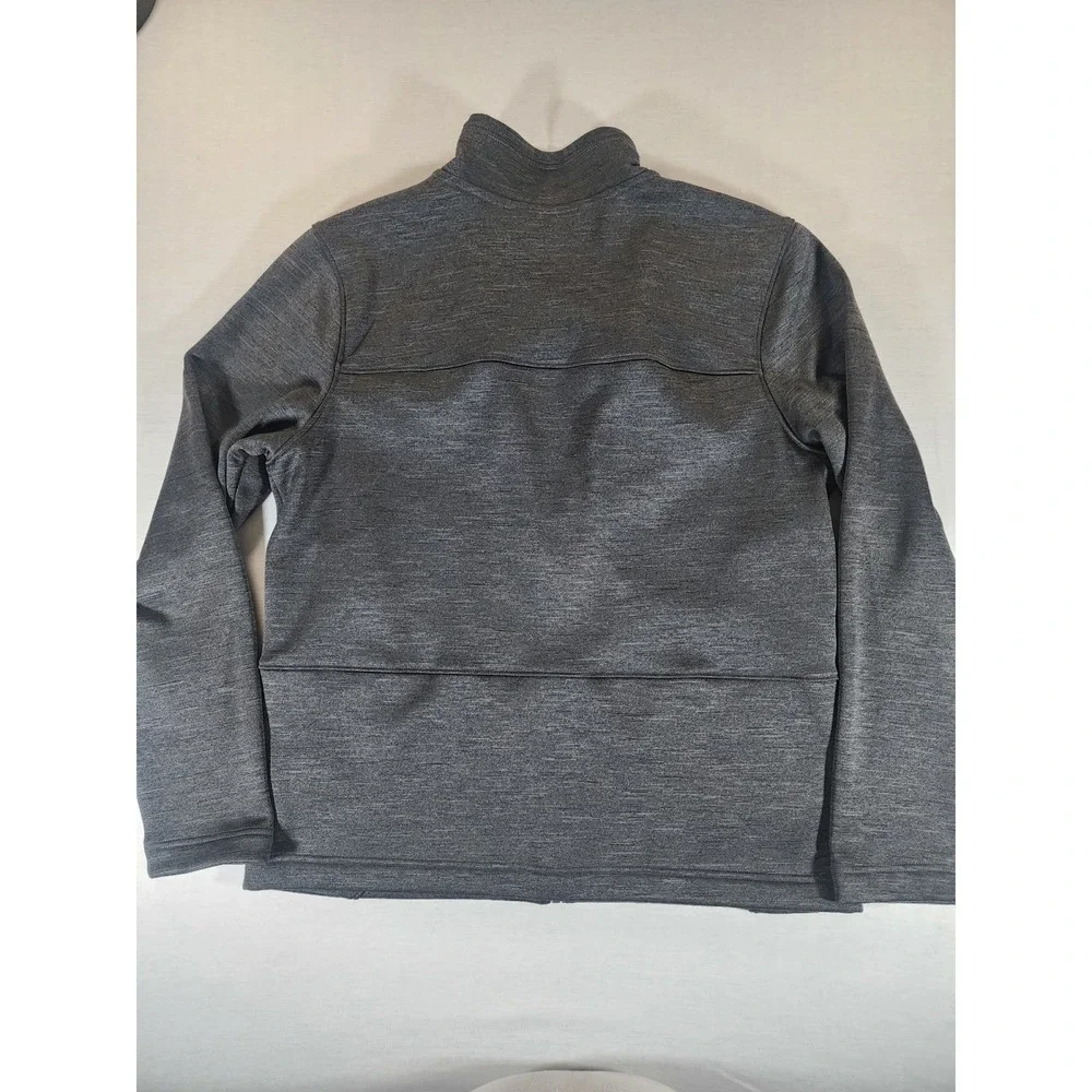 The North Face Mens L Softshell Jacket Gray Heather Full Zip Fleece Schenley